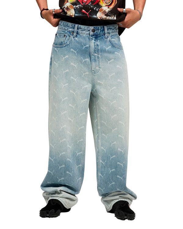 Calça Puma X A$AP Rocky Laser Monogram Denim Masculina - 44