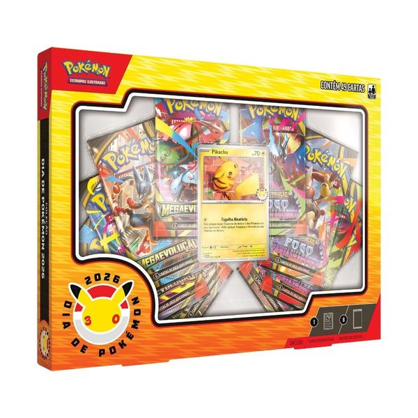 Box Coleção Dia de Pokémon 2026 - 49 Cartas - Pokémon TCG - Copag