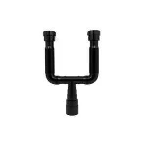 Sifão Extensivo Multiuso Duplo 720mm para Cozinha Banheiro e Lavanderia Preto Socel Sifão Extensivo Multiuso Duplo 720mm Preto para Cozinha Banheiro e Lavanderia Socel