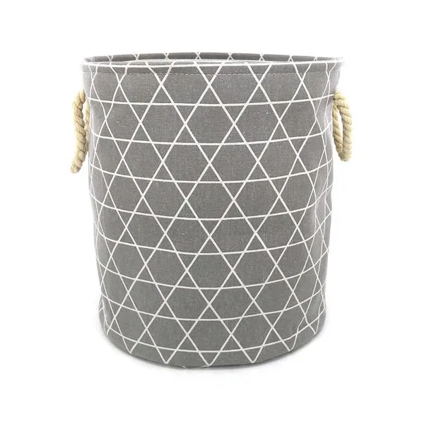 Cesto de Roupa Le com Alça de Corda 35x45cm - Item Sortido