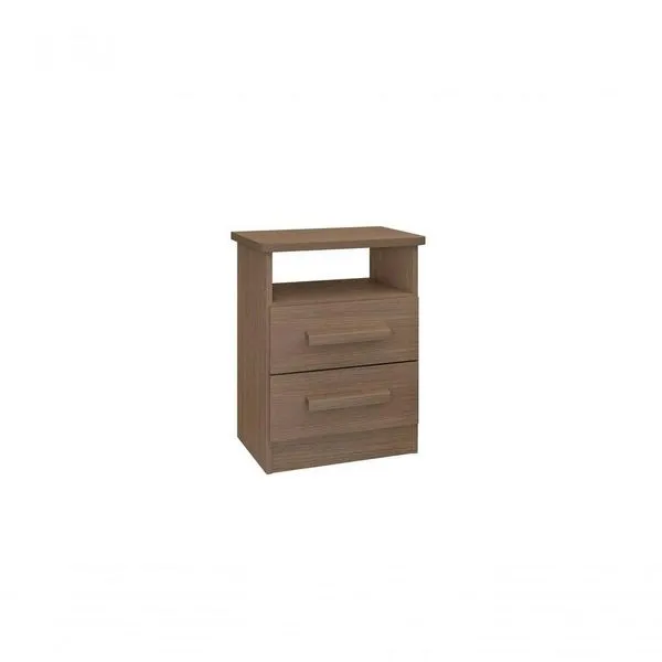 Mesa De Cabeceira Firenze 2 Gavetas Com Nicho - D Doro Castanho