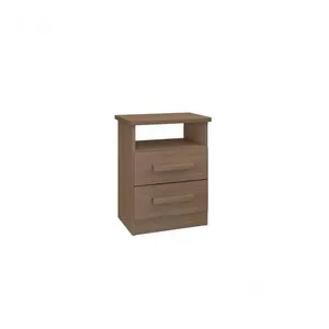 Mesa De Cabeceira Firenze 2 Gavetas Com Nicho - D Doro Castanho