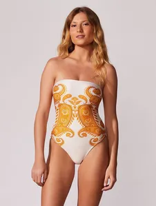 Maiô Decote Reto Estampado Clair AMARELO G