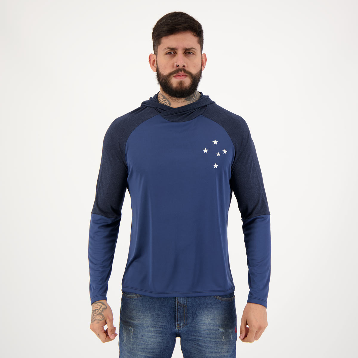 Camisa Cruzeiro Utter Manga Longa Azul
