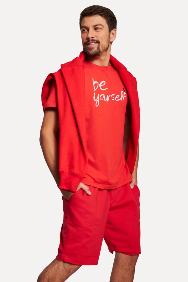 Bermuda Moletom Be Yourself Vermelho - P