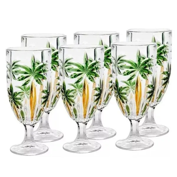 Jogo De Taças Wolff 6 Peças 450ml Palmeira Cristal