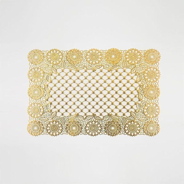 Kit Jogo Americano Decorativo Ouro 45x30cm - Uzoo - 4 Uni