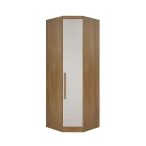 Módulo Modulado de Canto Oblíquo Rizon 83cm Cumaru e Fendi - Novo Horizonte Móveis