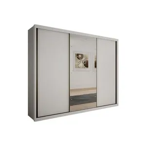 Guarda Roupa Casal 3 Portas Correr c/Espelho Paradizzo/Palazzo Branco N. Horizonte