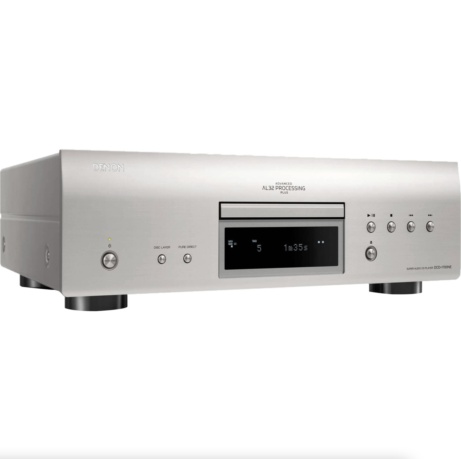 CD Player Prata Denon DCD-1700NE SACD AL32 Processing Plus ( Prata -120v )