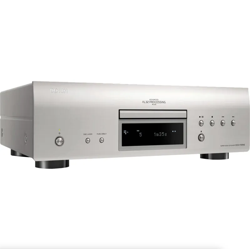 CD Player Prata Denon DCD-1700NE SACD AL32 Processing Plus ( Prata -120v )