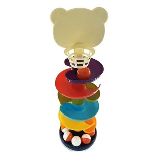 Brinquedo Educativo Tobogã 7 Voltas Urso com Bolinhas e Cesto de Basquete Toy Mix Tobogã 7 Voltas Urso com Bolinhas e Cesto de Basquete Toy Mix