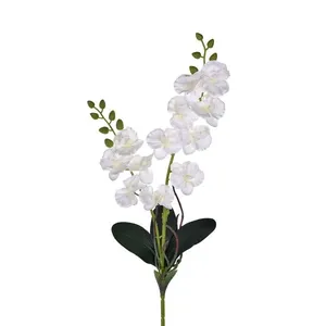 Haste de Orquídea Grillo X2 em Cetim Branca