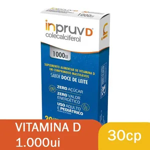 Inpruv D 1.000ui 30 comprimidos mastigaveis