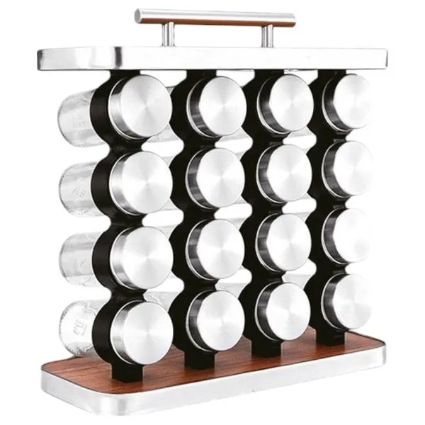 Porta Condimentos Hauskraft 16 Peças Aço Inox 100ml (MP)