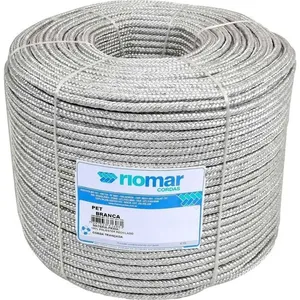 Corda Multifilamento Trançada, Branca, 12 Mm X 138 M, 45212061 Riomar