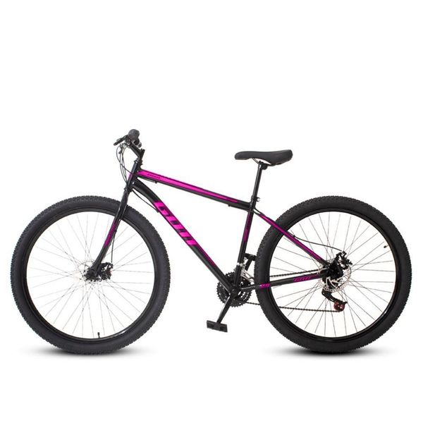 Bicicleta Aro 29 Aço Carbono Gott Cronos Freio A Disco 21v Preto Rosa