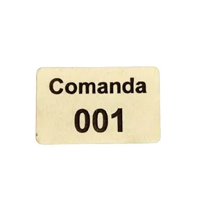 Comanda para Bar e Restaurante Trovarelli Móveis C- 10 em MDF 3MM Kit com 10 Unidades Ecológicas Branco Comanda para Bar e Restaurante Trovarelli Móveis C- 10 em MDF 3MM Kit 10 Unidades Ecológicas Branco