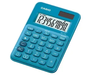 Calculadora De Mesa 10 Digitos Solar Azul (Ms-7uc-Bu-W-Dc) - Casio