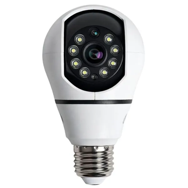 Câmera de Segurança Lâmpada E27 MDM Alerta em Tempo Real Visão 360 graus Áudio Bidirecional Detecção Humana Branco Câmera Lâmpada E27 MDM Alerta em Tempo Real Visão 360 graus com Áudio Bidirecional e Detecção Humana