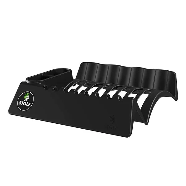 Escorredor de Louças Smart 8 Pratos com Porta Talheres 46x36x10,5cm Preto - Stolf