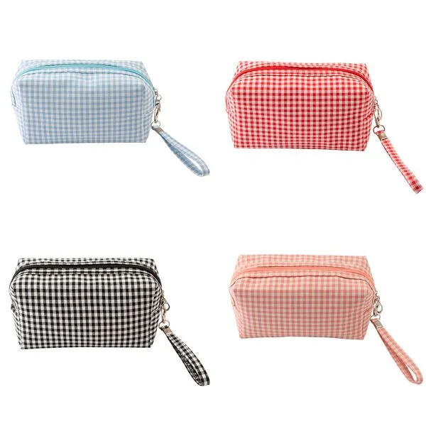 Necessaire Xadrez Poliéster Sortida 18x7x10cm - CB4646 Platina