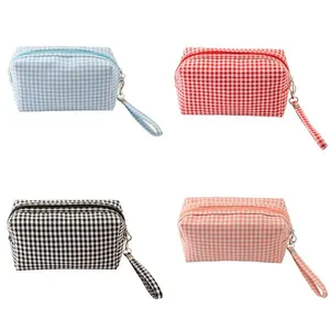 Necessaire Xadrez Poliéster Sortida 18x7x10cm - CB4646 Platina