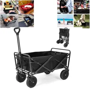Carrinho Mao Dobravel Carga Camping Praia Transporte Multiuso 100kg Portatil Acampamento Pesca Viagem Pacotes Supermerca