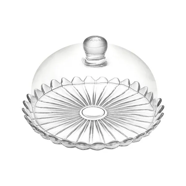 Boleirinha Pétalas de Jasmin Vidro Transparente 15x24cm - Vitazza