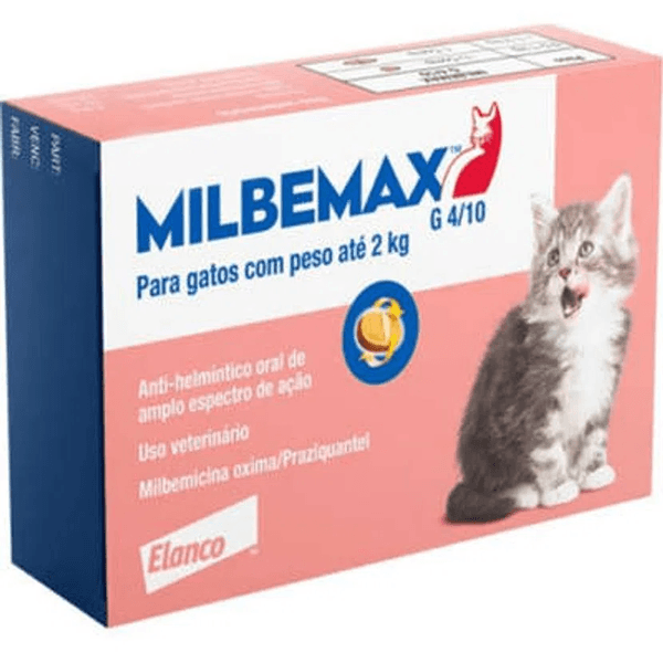 Milbemax G para Gatos de até 2kg - Caixa com 2 Comprimidos