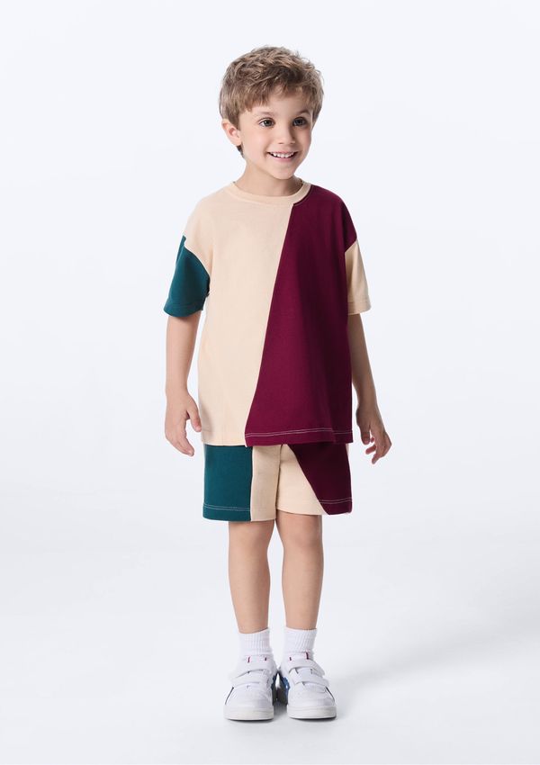 Conjunto Infantil Menino Toddler Moletom Não Peluciado - Vinho 002