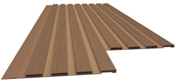 Painel Ripado de PVC Plasbil Relevo Ipe 10mm 25cm 2,70m Pacote com 2 Unidades