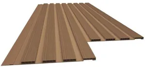 Painel Ripado de PVC Plasbil Relevo Ipe 10mm 25cm 2,70m Pacote com 2 Unidades