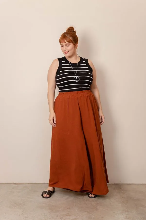 Calça Johnny Linho Estonado Plus Size Marrom-G