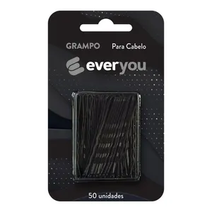 Grampo para Cabelo Ever You N5 Preto 50 Unidades