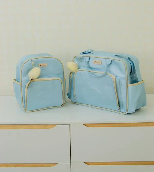 Kit Bolsa/Mochila com Trocador Siena Azul Azul