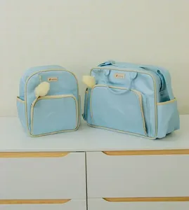 Kit Bolsa/Mochila com Trocador Siena Azul Azul