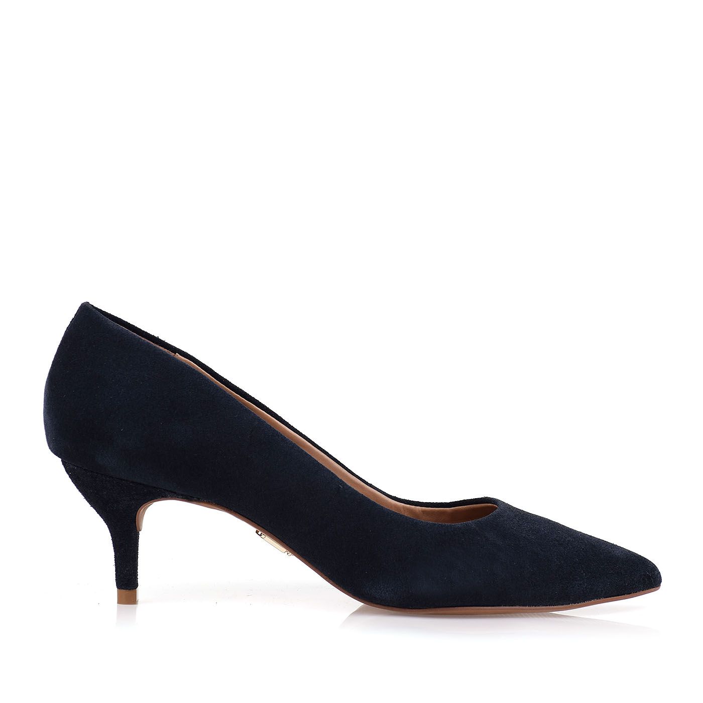 Scarpin Salto Médio New Suede Marinho