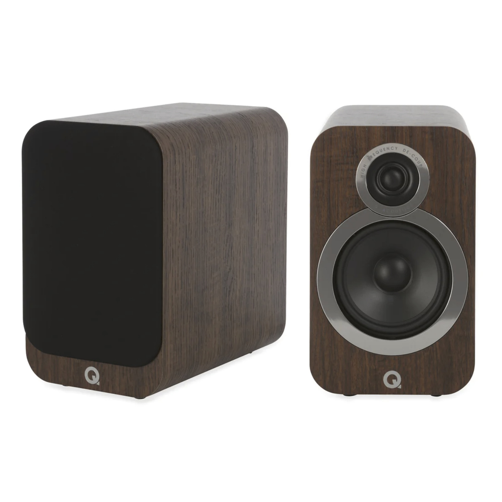 Par de caixas acústicas Q Acoustics 3020i - Bookshelf Walnut - 125W