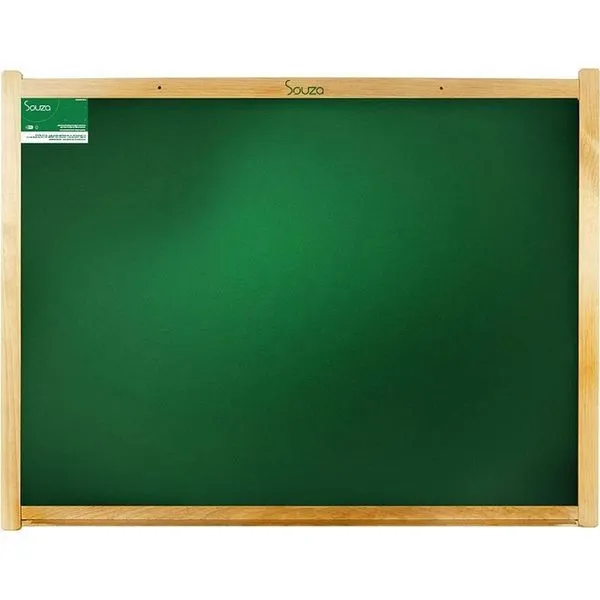 Quadro Escolar Souza Office com Moldura em Pinus Natural 150x120cm Verde Quadro Escolar Souza Office Pinus Natural 150x120cm Verde