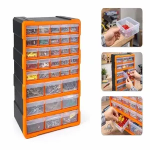 Gaveteiro Organizador Multiuso 39 Gavetas 78 Espaços com Divisórias Laranja Utibom Gaveteiro Organizador Multiuso 39 Gavetas 78 Espaços Laranja Utibom