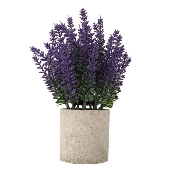 Vaso Lavanda Harmonia Plástico PVC e Polpa 7,5x7,5x22cm LM3725 - honeyhome