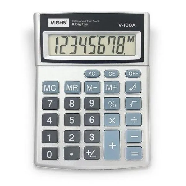 Calculadora Mesa Vighs V-100a 08 Dígitos