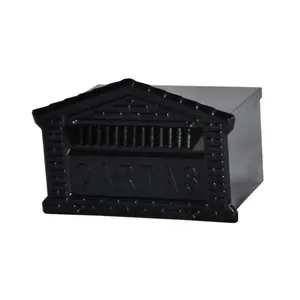 Caixa de Correio Tijolinho para Embutir em Chapa de Aço 15x21x12cm Preta Metalmig Caixa de Correio Tijolinho para Embutir 15x21x12cm Preta Metalmig