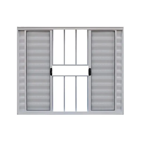 Veneziana 6 Folhas De Correr C/grade 1.00 X 1.00 Alumínio Branco Linha Modular - Hale