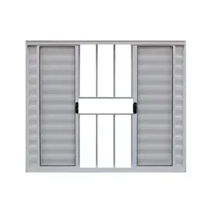 Veneziana 6 Folhas De Correr C/grade 1.00 X 1.00 Alumínio Branco Linha Modular - Hale