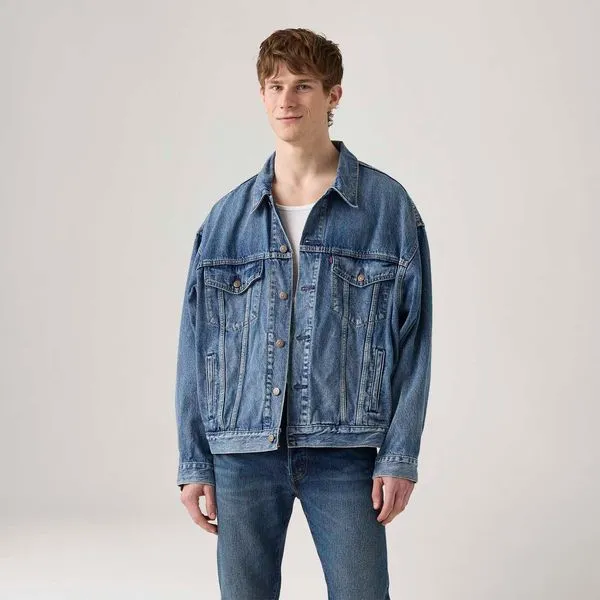 Jaqueta Jeans Levi's® Trucker Pride Lavagem Média - L USA | G BR