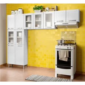 Cozinha Compacta 3 Peças, 11 Portas, Aço - Bertolini Multipla Branco