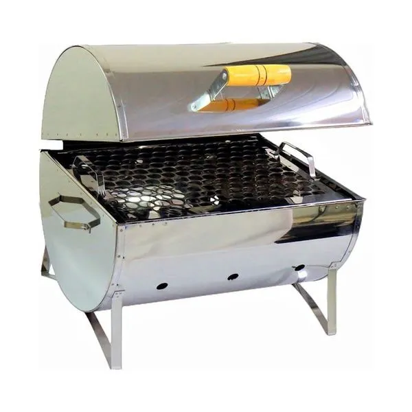 Churrasqueira a Carvão Portátil Aço Inox com Grelha 38x34x30cm Inox Ouro Minas Bafinho Churrasqueira Portátil Aço Inox com Grelha Inox Ouro Minas Bafinho