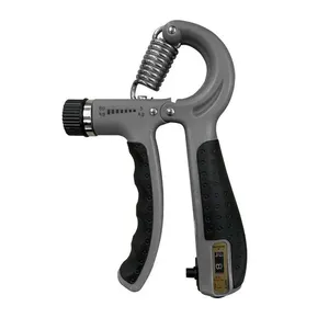 Hand Grip Modelo 2 para Exercitar Força do Antebraço e dos Dedos com Carga Ajustável 5-60 kg Cinza OEM Hand Grip Modelo 2 para Treino de Antebraço e Dedos com Resistência Ajustável 5-60 kg Cinza OEM